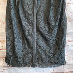 ZARA Collection crew neck lace overlay short sleeve mini dress green fitted Med Photo 2