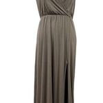 Lulus NWT  Surplice Sleeveless Maxi Dress with Side Slit Cutout Back Size Small Photo 0