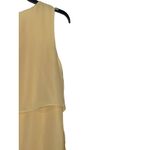 White House | Black Market WHBM Women's Top Tank Lined Tiered Tunic Asymmetrical Sleeveless Yellow Small Photo 6