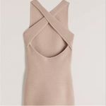 Abercrombie & Fitch  scuba cross back elevated mini dress Tan Size Small Petite Photo 1