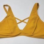 Cupshe Mustard Swim Top Sz Large Photo 0