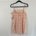 BP Nordstrom  Mini Dress in Coral White Gingham Photo 4