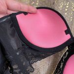 PINK - Victoria's Secret Vintage Y2K  Strapless Rhinestone Black Bustier Bra 34A Photo 5