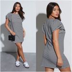 VICI Lupe Short Sleeve Striped Mini Dress Photo 1
