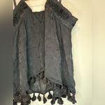 Urban Outfitters  Ecote Cami Top Black Floral Bead Tassel Women’s Sz S Y2K Photo 2