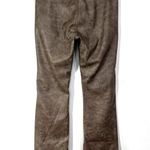 Urban Outfitters Girlfriend Faux Leather Pants Brown Womens 4 Straight Side Snap Photo 1