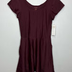 Honey Mark pepper swim dress‎ pockets maroon women’s size small new with tags Purple Photo 0