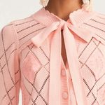 Love Shack Fancy  Rayla Knit Cardigan in Winter Blush Size: L Photo 1