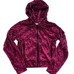 LF Emma & Sam Jacket Women Small Pink Purple Crush Velvet Zip Up Hoodie Photo 1