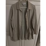 Emanuel Ungaro Beige Jacket Button Front Drawstring Waist Size 14 Tan Photo 5