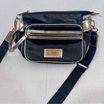 Versace Perfumes Black Gold Nylon Crossbody Handbag Womens Purse Shoulder Bag Photo 0