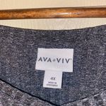 Ava & Viv  Ribbed V-Neck Long Sleeve Tunic with Side Slits - size 4XL Photo 1