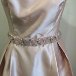 Cachet Satin Evening Gown Formal Dress With Pockets Flawed Womens Size 10 Pink Photo 10