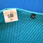 CAbi EUC #3169 Darby Cardigan Women's Vibrant Button-Up Ribbed Blue Cardigan Photo 4