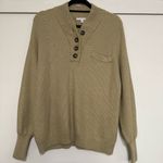 Lunya Cotton Silk Knit Henley Pullover Sweater Soft Green Photo 3