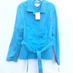 Talbots NWT 10 Women’s Jacket Coat Outerwear Blue Stretch Buttons Photo 0