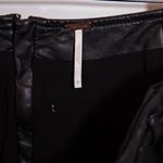 Free People  Charli Faux Vegan Leather Buckle Detail Moto Mini Skirt Black 10 Photo 1