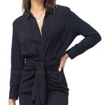 l*space L* Aura Ruched Hips Back And Front Button Up Shirt Dress Size S Photo 0