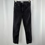AGOLDE  Riley High Rise‎ Straight Crop Jeans in Panoramic Black Size 25 Photo 3
