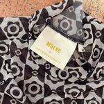 Maeve  MOCK NECK SHEER GEO FLORAL PRINT RUCHED SLEEVE TOP Photo 2