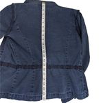 Women's Denim Blue Cotton Gold Button Front Sz. 6 Jacket 11g Photo 5