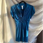 Heart soul Y2K  Ruffle Cinched Babydoll Blue Blouse Top XL Paris Hilton 2000s Photo 1