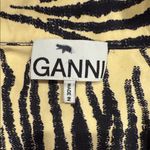 Ganni  Women’s 38 Zebra Stripe Short-Sleeve Shirt Photo 4