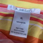 K Jordan long sleeve colorful rayon button down shirt. Size XL Photo 3