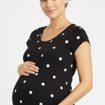 A pea in the pod  Black & White Polka Dot Short Sleeve Tee Size Small Photo 0