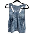 American Eagle Faded Racerback Blue Patchwork Tank Women's XS Boho Y2K Cottage Photo 1