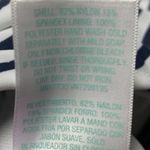 Kona Sol Shirred Macrame Strap Striped One Piece Swimsuit, Blue White XL NWOT Photo 6