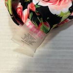 Terez  Sports Bra Rose Floral Pattern on Black Sz L NWT No Padding Photo 5