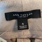 Ann Taylor  Trouser Leg Dress Pants Tan Rayon Wool Blend Career Party NWT Size 4 Photo 1