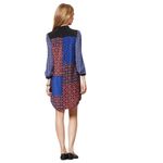 Moulinette Soeurs Anthropologie Foulard Silk Shirt Dress Blue Size XS Photo 1