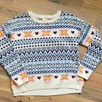 Maison Jules Heart Pullover Knitted Sweater Size Large Photo 9