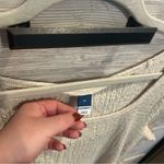 Old Navy Square Neck Short Sleeve T Shirt Top Cream Textured Fitted Womens XL Photo 2