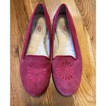 UGG  Alloway Leather Sheepskin Logo Pink Slip on Flats Shoes Women’s 8 Classic Photo 1