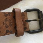 Floral Print Italian Leather Belt Brown Size L Photo 1