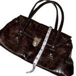 Liz Claiborne Dark Brown Hand Bag Buckle Purse Gold Detail Lightweight Accessory Photo 3