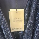 Bardot  Bellissa Sequin Mini Wrap Dress Navy Blue Long Sleeve Formal Cocktail Photo 5