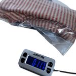 Pierre Cardin VTG Striped Robe Beige Red White Short Sleeve Belted Loungewear Photo 8