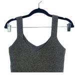 ZARA Wool V Neck Solid Cropped Tank Top Pullover Sleeveless Casual M Grey #2984 Photo 2