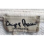 Chaps & Dreams California Light Gray Long Sleeve Top with Crochet Lace Large Tan Photo 2