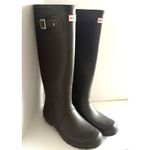 Hunter  Gray Tall Rain Boots Waterproof Natural Rubber Classic Outdoor Wellies 8 Photo 1