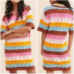 Callahan Marg Polo Knit Mini Shirt Dress in Multicolor Pink Photo 1