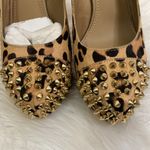 Steve Madden  Bolddd gold studded leopard fur platforms mob wife Photo 1