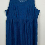 Lane Bryant ‎ Dress 24 Lace Fit & Flare Blue Teal Sleeveless A-Line Plus Photo 0