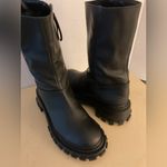 Schutz  women black leather rubber platform Juany boots size 10 Photo 5