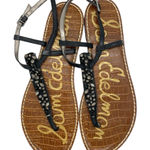 Sam Edelman  Gwyneth Leather T Strap Studded Sandals Photo 0