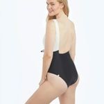 Summersalt Tie Waist Backflip 6 White Black Colorblock One Piece Swimsuit Photo 2